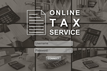 Concept of online tax service