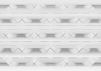 3d rendering. modern abstract white tone geometric art pattern wall background.