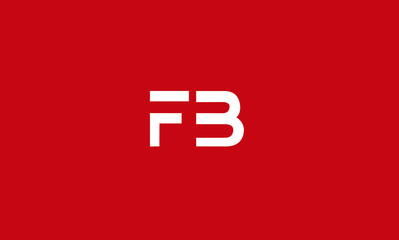 alphabets f b logo design 