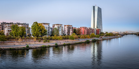 Fototapeta na wymiar Europäische Zentralbank in Frankfurt am Main, Deutschland