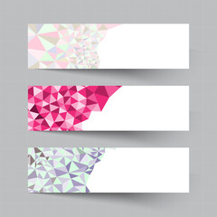Fototapeta premium vector banners with polygonal background 