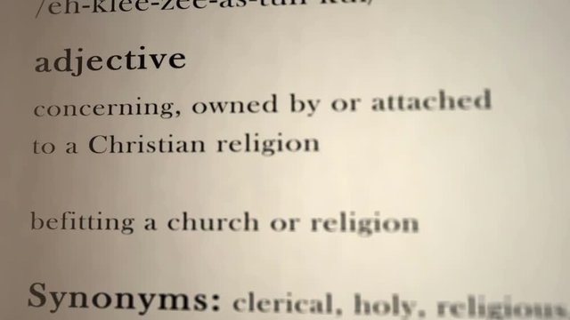 Ecclesiastical Definition  