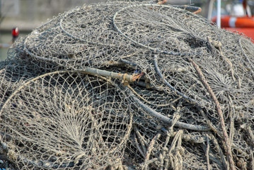 fishing nets at the harbour