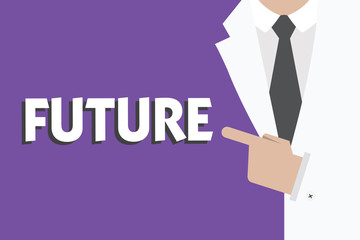 Writing note showing Future. Business photo showcasing period of time following moment of speaking or writing Next day.