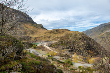 hydroelectric dam of lake the Gloriettes in the Haute Pyrenees.