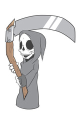 Fototapeta premium Cute grim reaper
