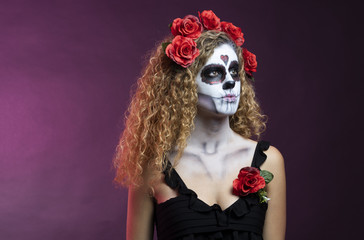 halloween make up sugar skull
