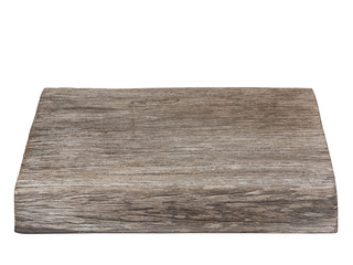 old wood table top isolated on white background