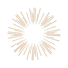 Obraz premium Vintage gold sunburst design element
