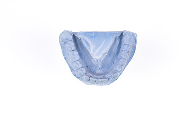 blue medical jaw on a white background