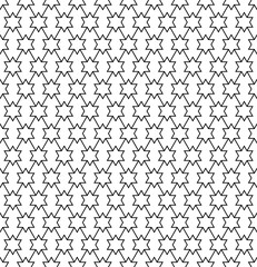 Seamless pattern in black and white geometric lines