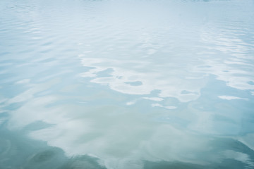 Lake with cloud reflected in the water