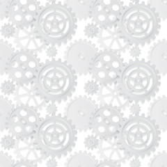 black gears seamless 03 white