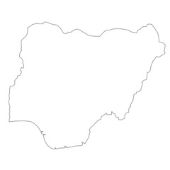 Obraz premium Map of Nigeria