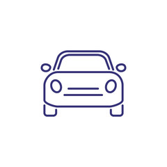 Passenger car line icon. Automobile, traffic, road. Transport concept. Vector illustration can be used for topics like transportation, travel, vehicle