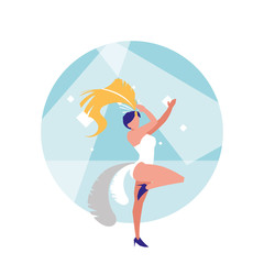 samba dancer isolated icon