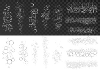 Foam effect icon set. Realistic set of foam effect vector icons for web design isolated on white background - obrazy, fototapety, plakaty