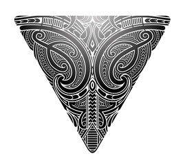 Maori style koru tattoo - obrazy, fototapety, plakaty