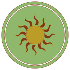 Sun stylized image icon