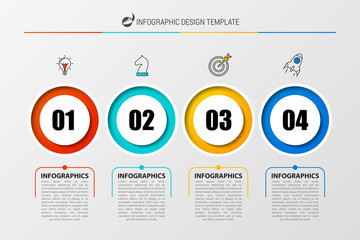 Infographic design template. Creative concept with 4 steps