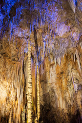 View of Stalactites and Stalagmites in Cave LES GRANDES CANALETTES