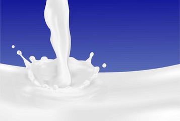 Milk splash. Vector illustration.
