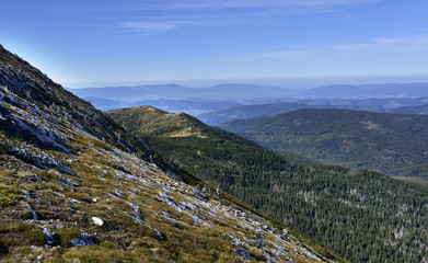 Mała Babia Góra z Babiej Góry -  Beskid Żywiecki