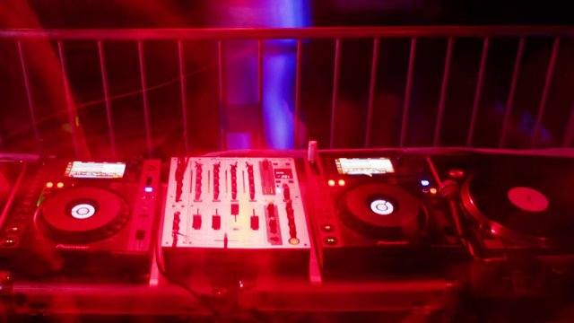 timelapse of an electronic dance music DJ performance