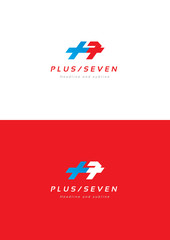 Obraz premium Plus seven logo teamplate.