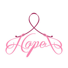 Isolated pink ribbon. Breast cancer campaign