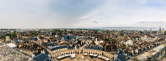 Panorama de Dijon du haut de la Tour Philippe Le Bon - obrazy, fototapety, plakaty