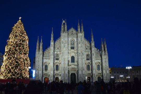 Christmas tree-Dome in Mirano Italy