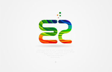 ez e z rainbow colored alphabet letter logo combination