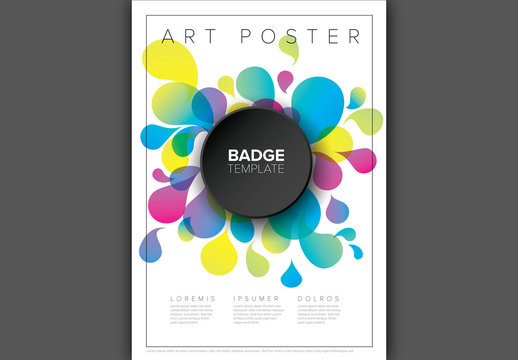 Poster Layout with Droplet Elements