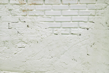 Red Brick with Partial white Plastered Wall Texture