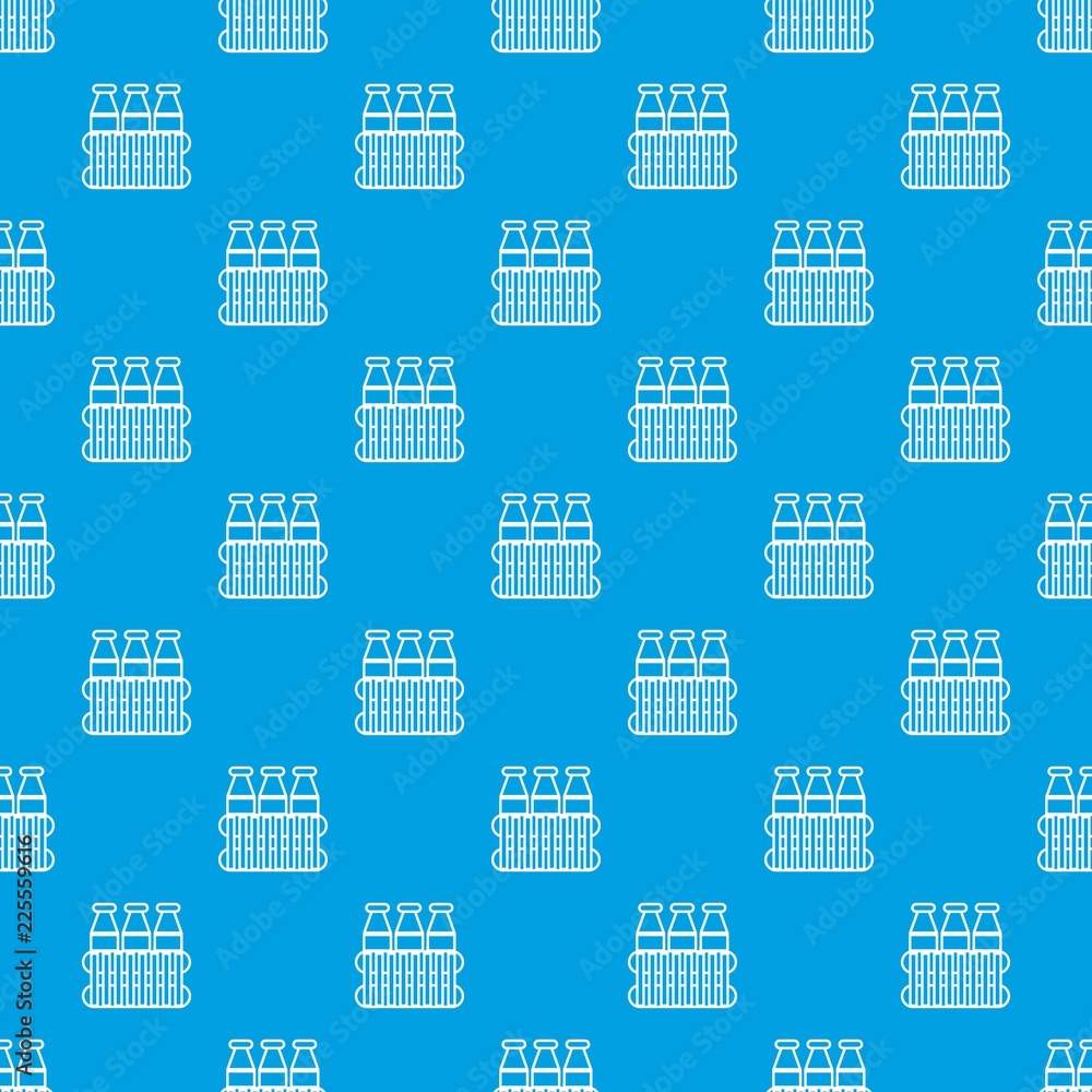 Poster bottles milk pattern vector seamless blue repeat for any use