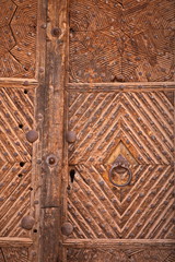 Fragment of the old door in Abyaneh, Iran.