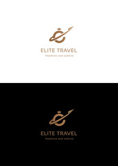 Elite travel company logo teamplate.