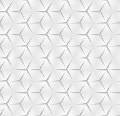 Abstract Monochrome Seamless Pattern. Vector Geometric Background with Hexagons. White and Gray Color