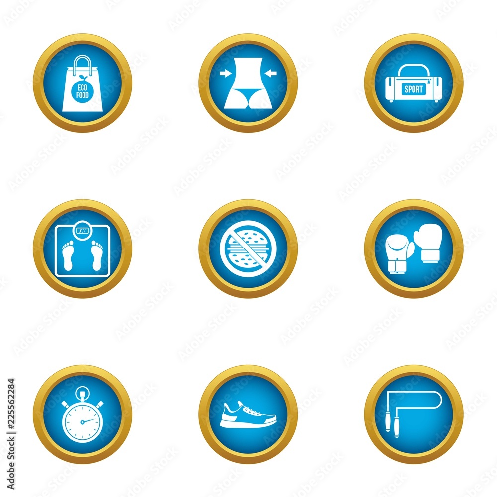 Aufkleber gambol icons set. flat set of 9 gambol vector icons for web isolated on white background