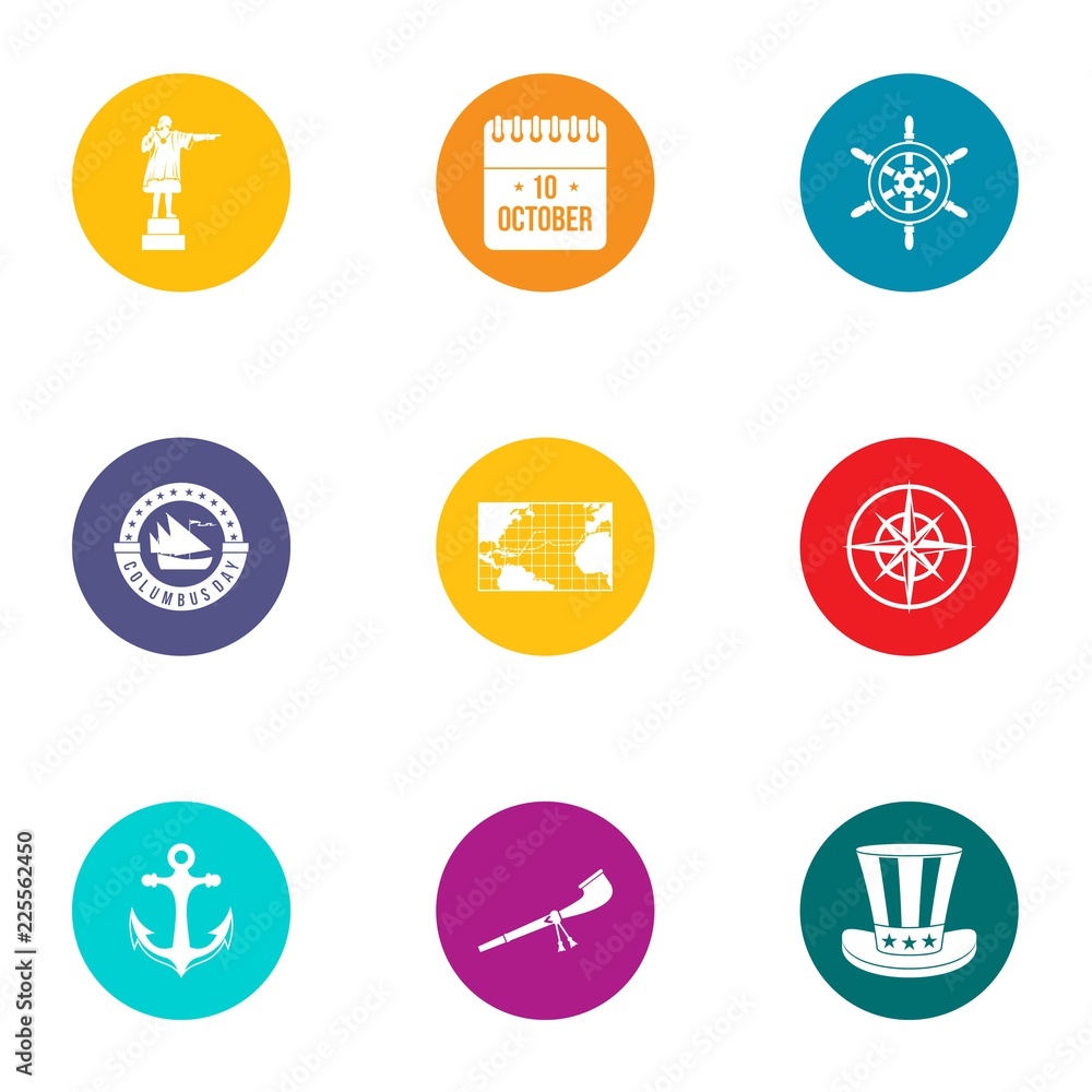 Poster establishment icons set. flat set of 9 establishment vector icons for web isolated on white backgrou