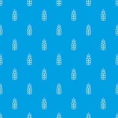 Wheat pattern vector seamless blue repeat for any use