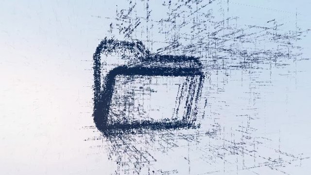 sign folder, light news animation. Intro abstract file in space