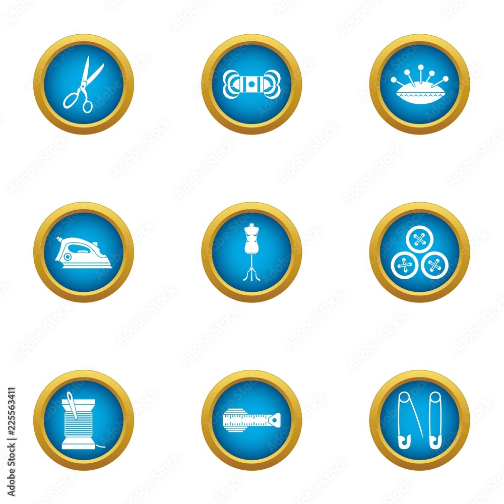 Poster clean cloth icons set. flat set of 9 clean cloth vector icons for web isolated on white background