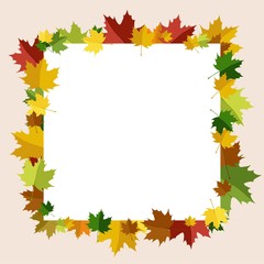Background with Falling Autumn leaves