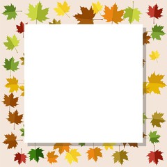 Background with Falling Autumn leaves