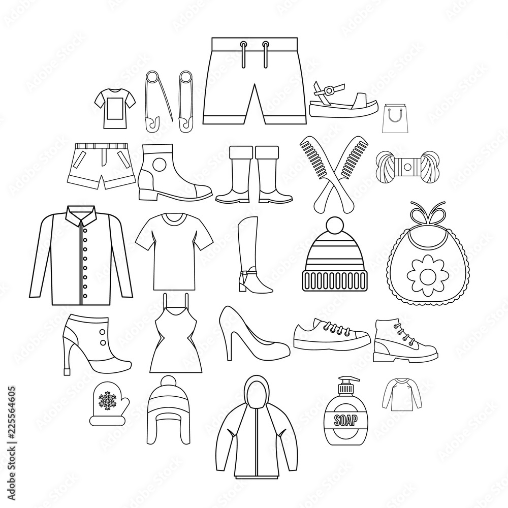 Poster present icons set. outline set of 25 present vector icons for web isolated on white background