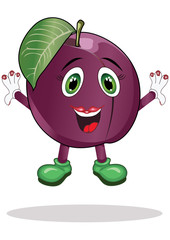 Plum Fruit Vector