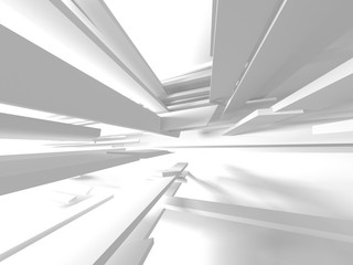 Futuristic White Architecture Design Background