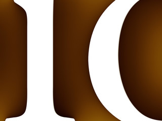 3d illustration of cut letters with the focus on the spaces between the letters